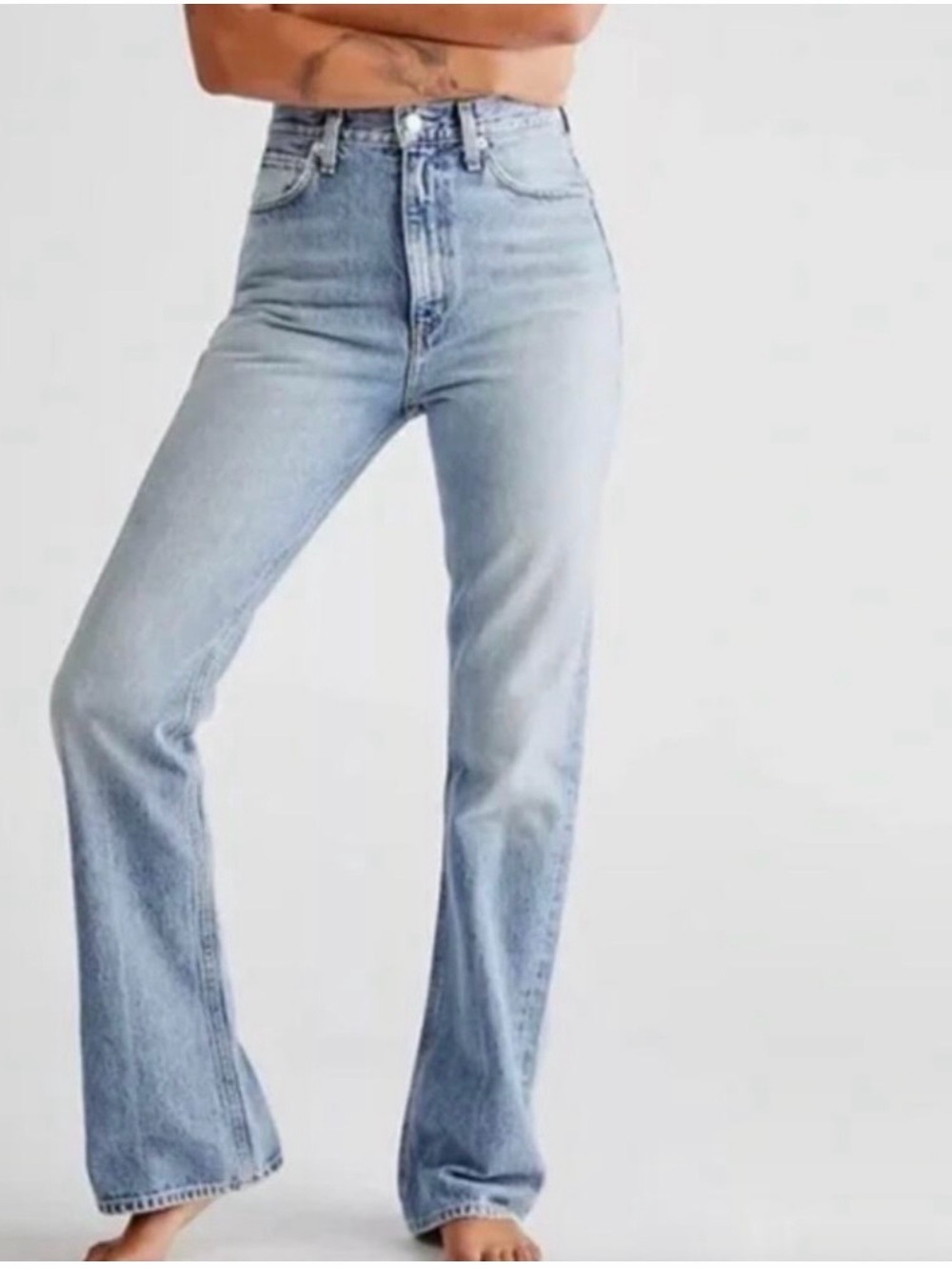 NWT AGOLDE Light Wash High Rise Vintage Flare Jeans in Clamor - Size: 32